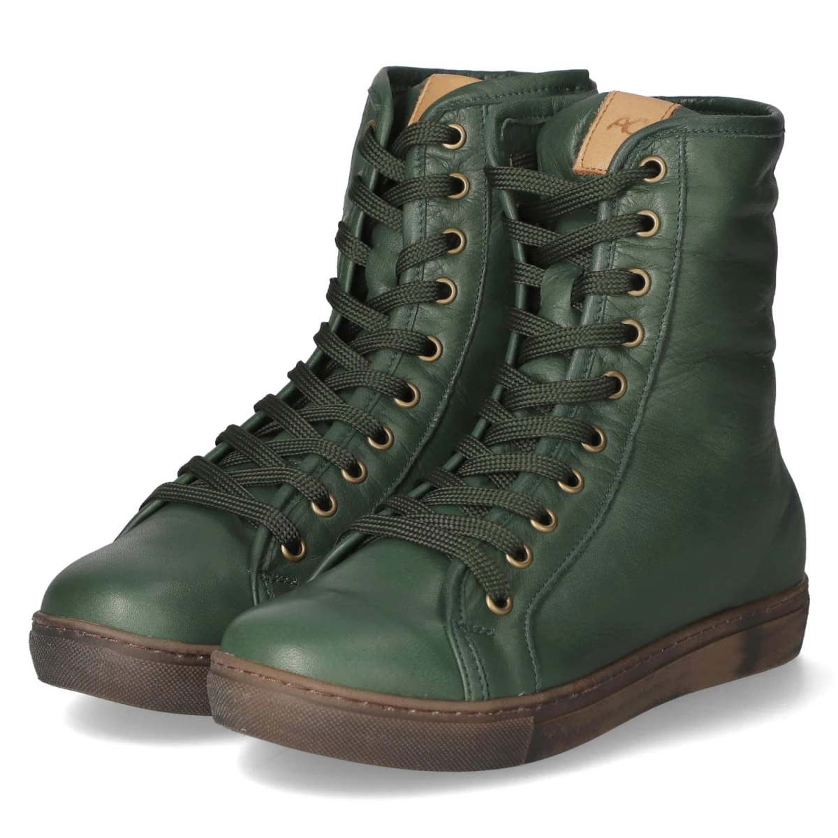 Andrea Conti Stiefeletten - Gr. 37 - Grün - Glattleder