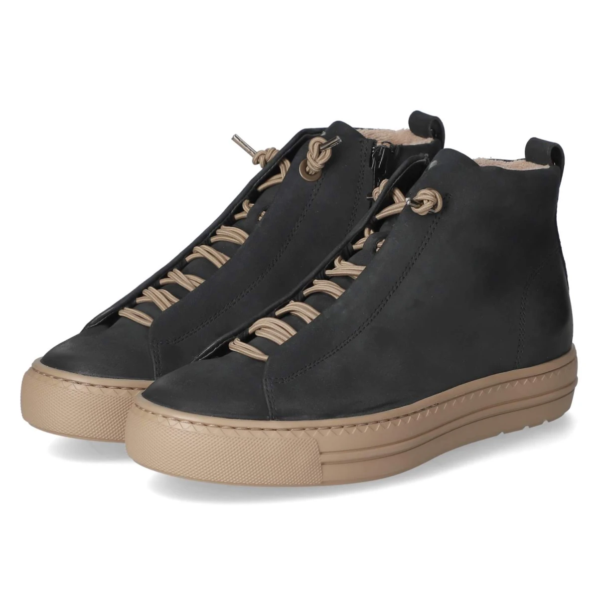 Paul Green High Sneaker - Gr. 38,5 - Blau - Rauleder