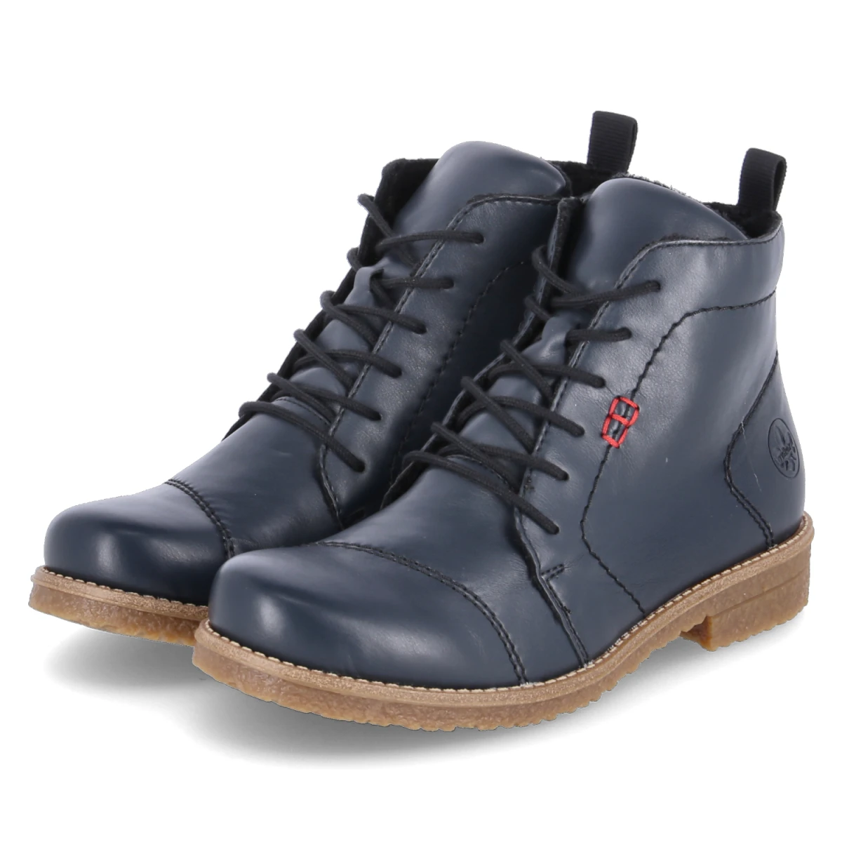 Rieker Schnürstiefeletten - Gr. 36 - Blau - Kunstleder