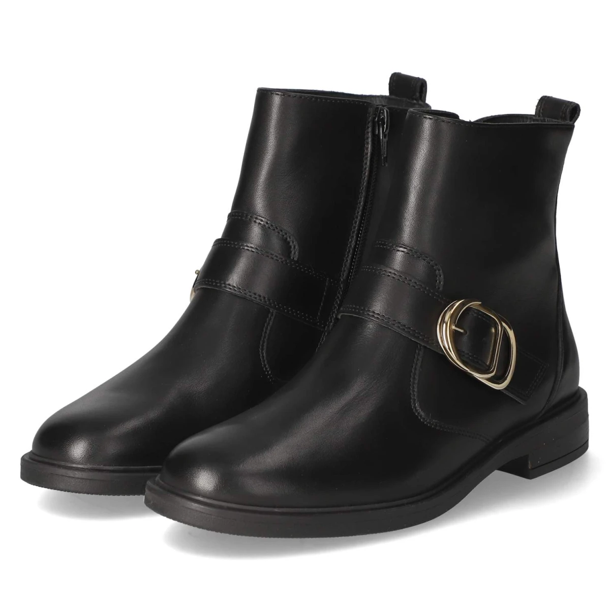 Paul Green Stiefeletten - Gr. 39 - Schwarz - Glattleder