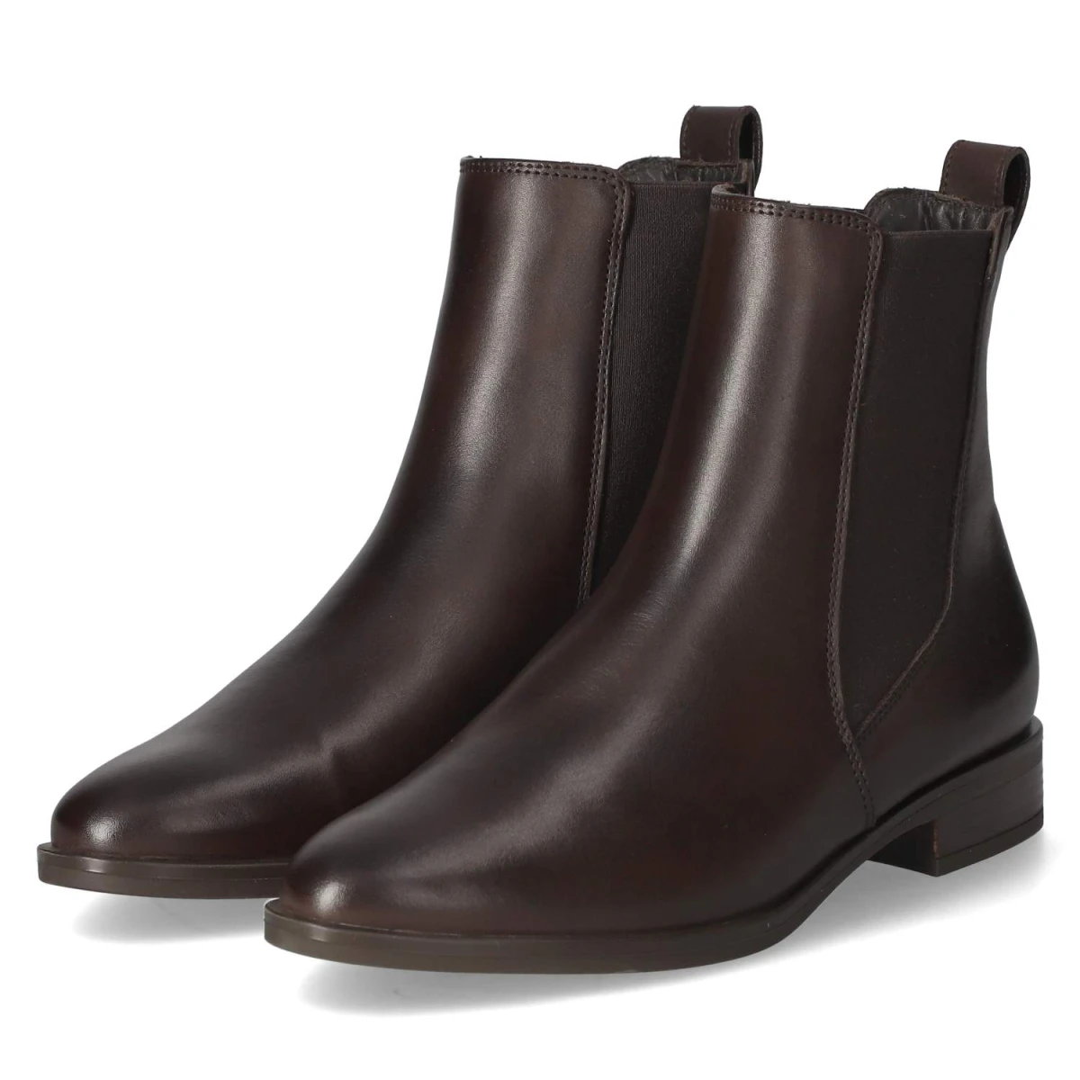 Paul Green Chelsea Boots - Gr. 38,5 - Braun - Leder & Textil