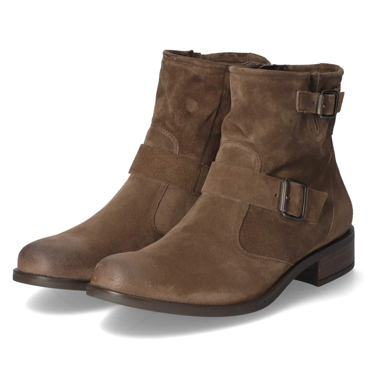 Paul Green Stiefeletten - Gr. 37,5 - Grau - Rauleder