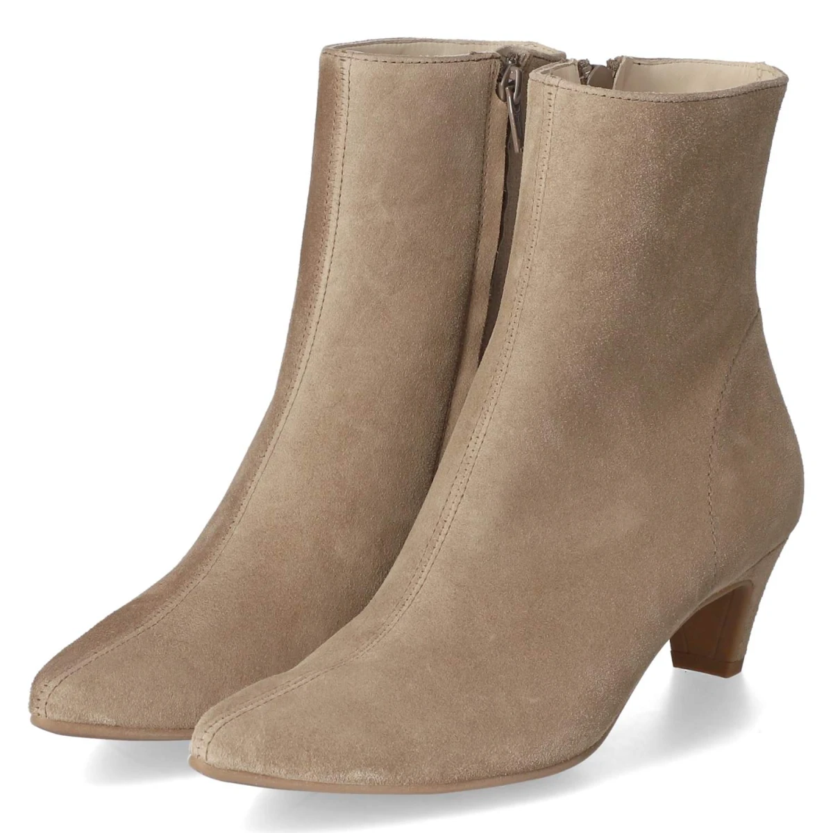 Paul Green Stiefeletten - Gr. 38 - Beige - Rauleder