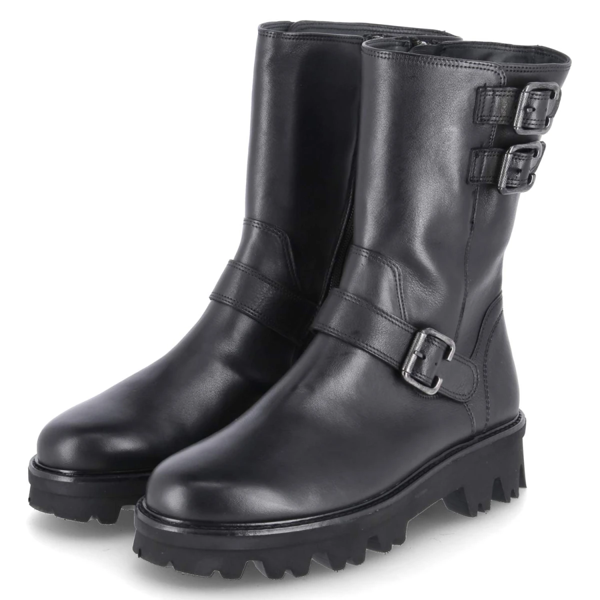 Paul Green Biker Boots - Gr. 37,5 - Schwarz - Glattleder