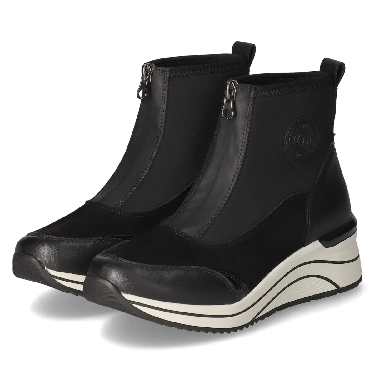 Remonte Stiefeletten - Gr. 40 - Schwarz - Textil & Synthetik