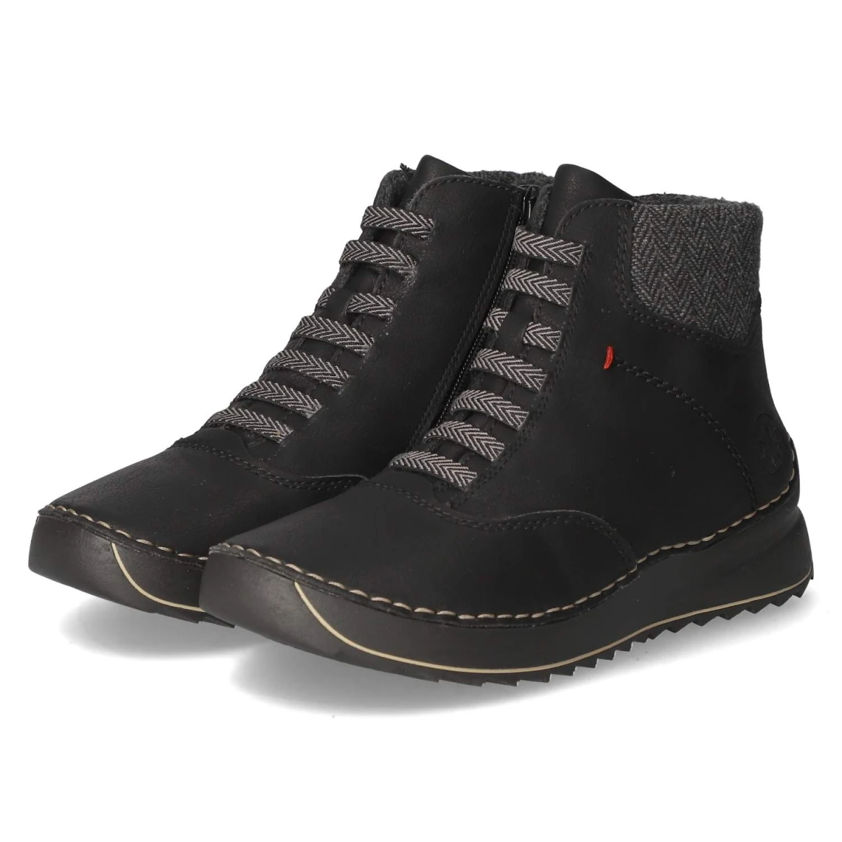 Rieker Stiefeletten - Gr. 38 - Schwarz - Synthetik