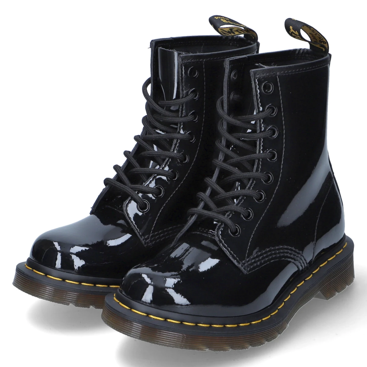 Dr. Martens Schnürstiefeletten 1460 W - Gr. 37 - Schwarz - Lackleder
