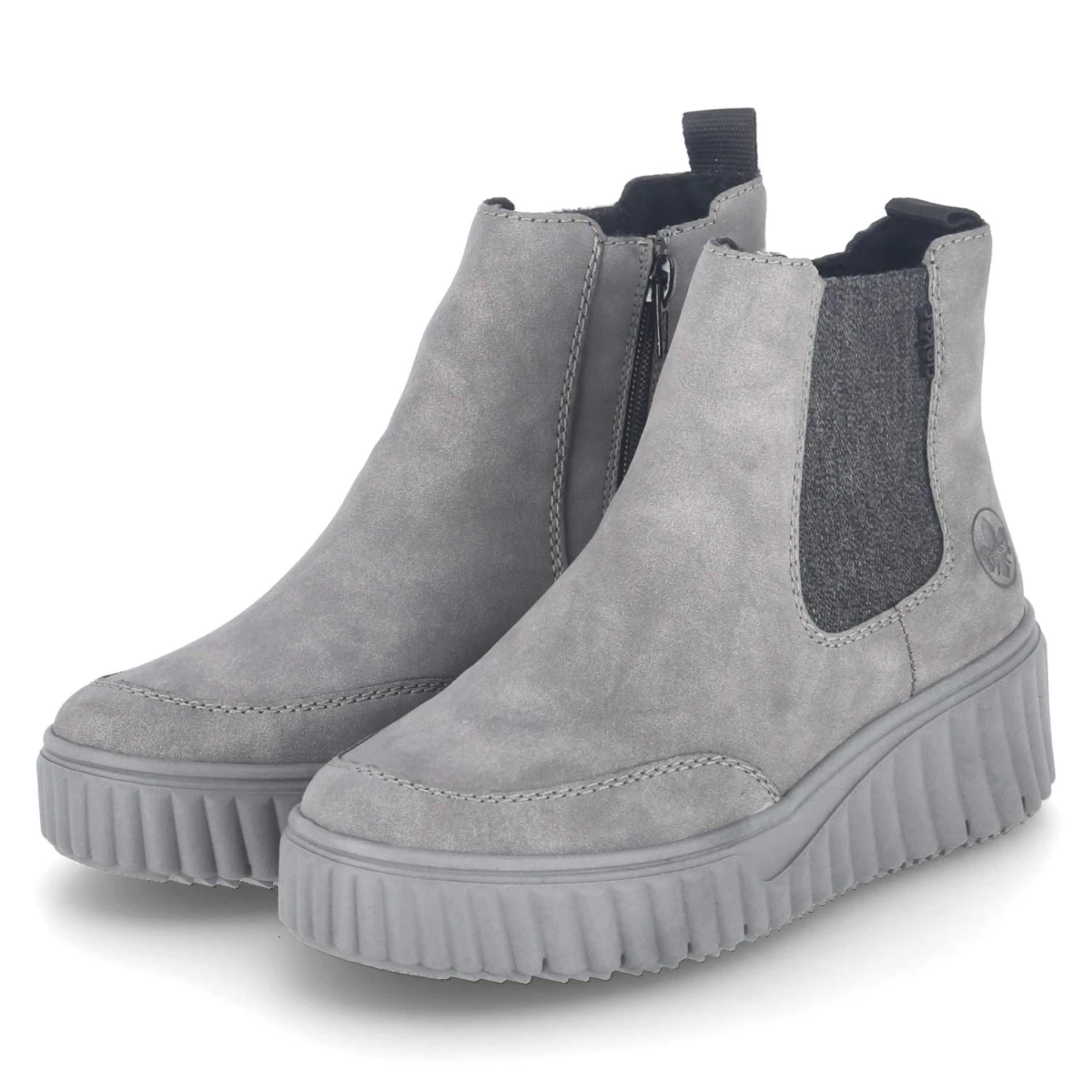 Rieker Chelsea Boots - Gr. 42 - Grau - Synthetik
