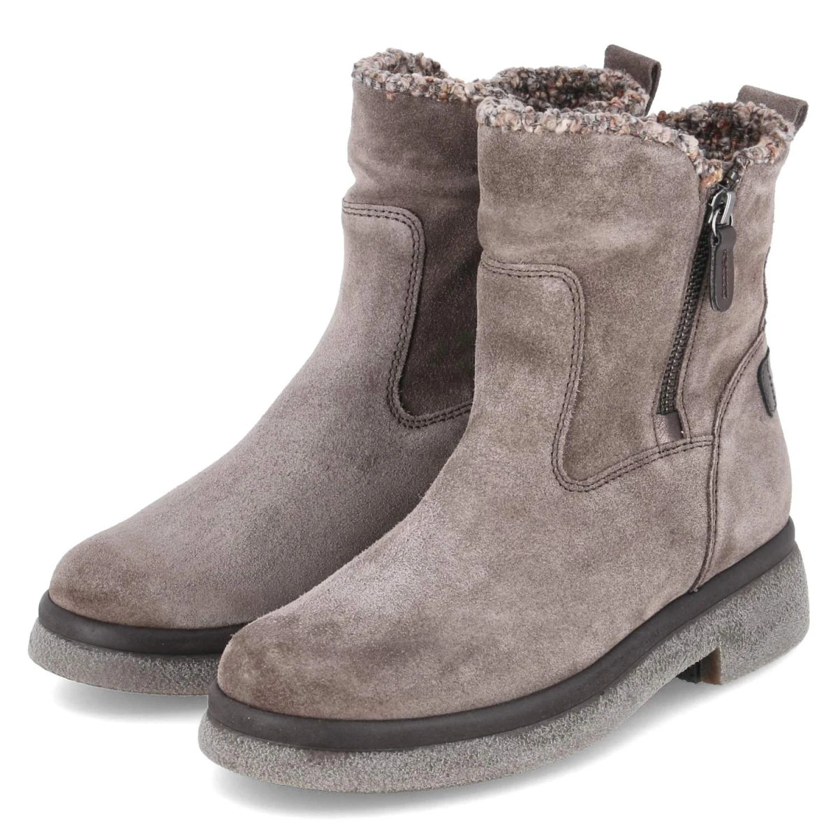 Gabor Stiefeletten - Gr. 41 - Taupe - Rauleder