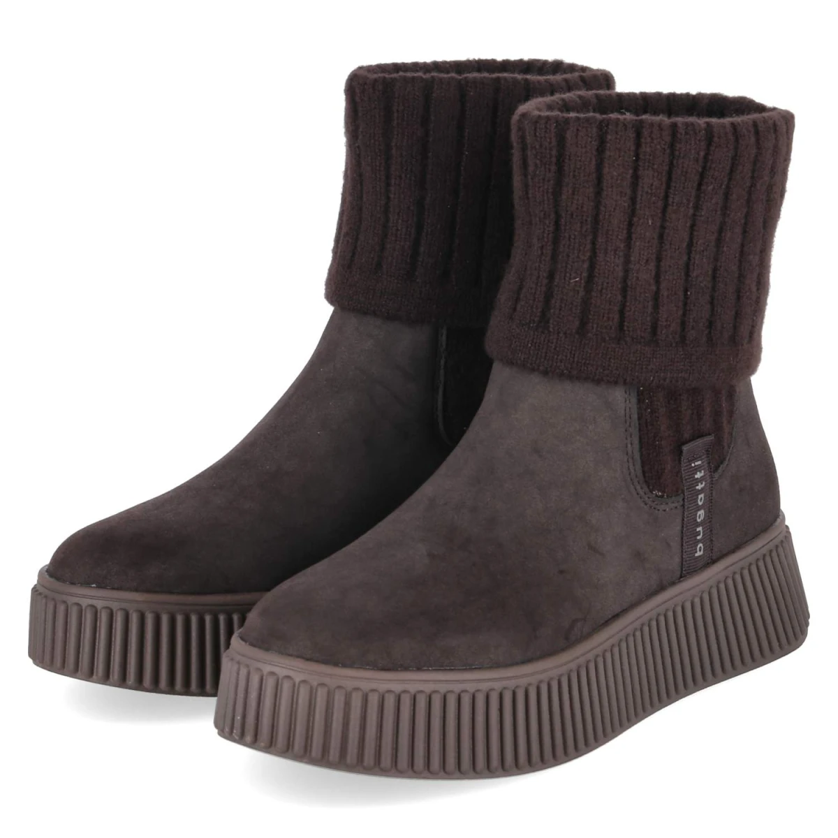 Bugatti Chelsea Boots - Gr. 36 - Braun - Textil & Synthetik