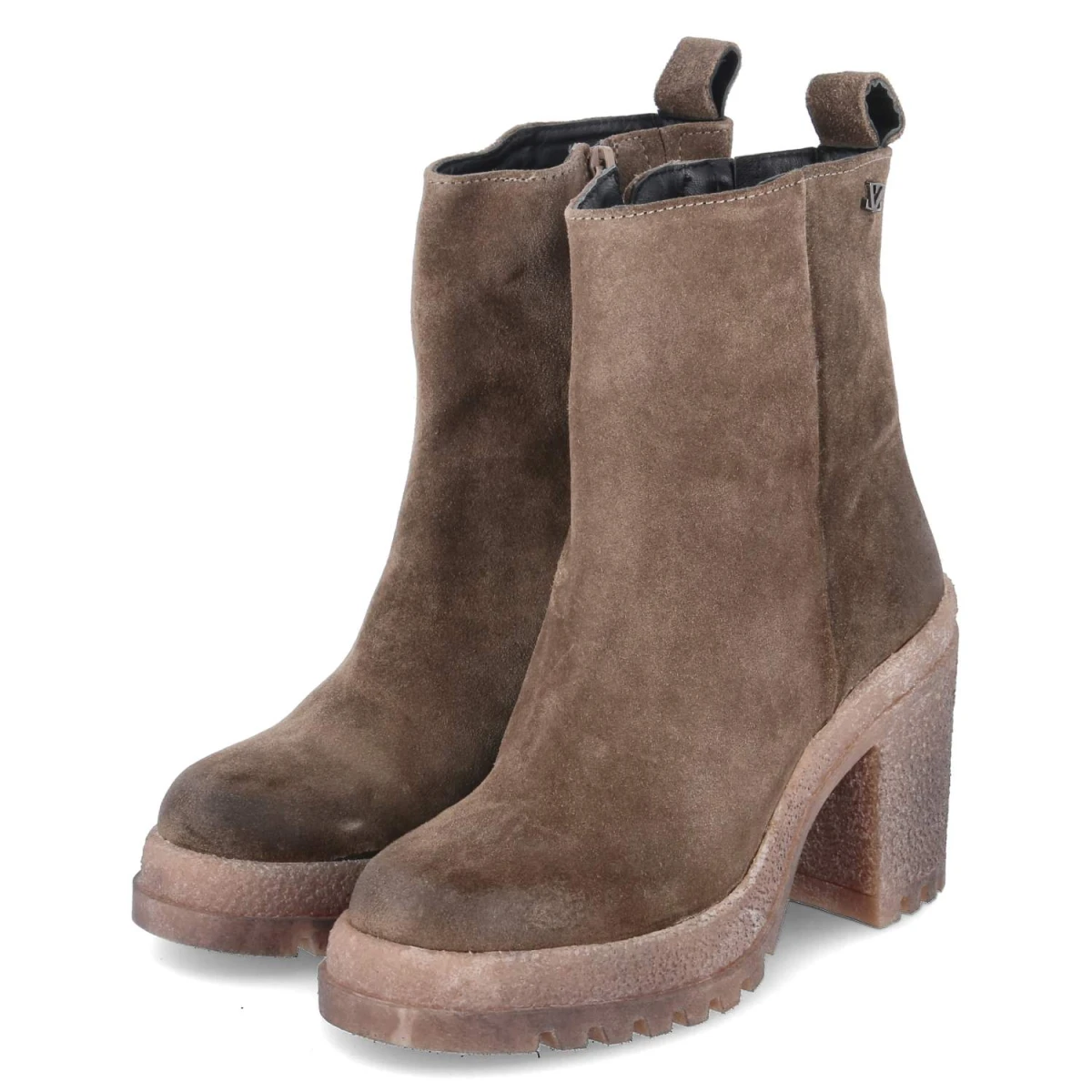 LAZAMANI Stiefeletten ROWAN - Gr. 41 - Beige - Glattleder