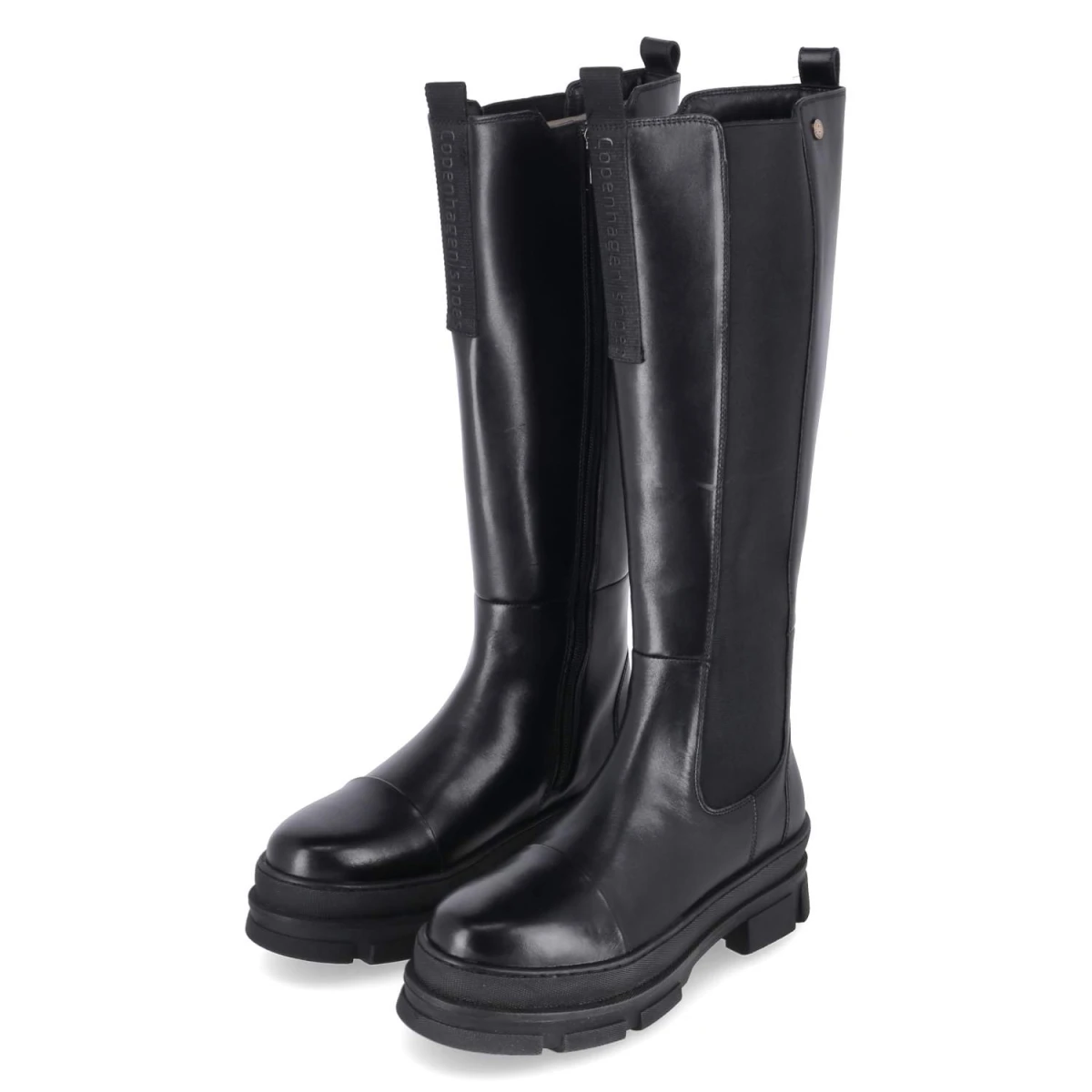 Copenhagen Shoes Stiefel FOLLOW ME ZIPPER - Gr. 38 - Schwarz - Glattleder