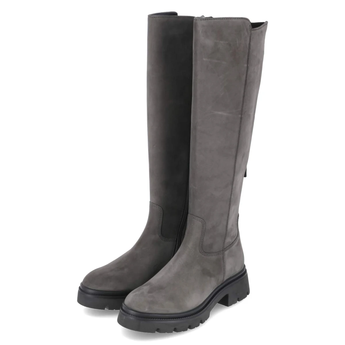 Gabor Stiefel - Gr. 40,5 - Grau - Leder und Synthetik