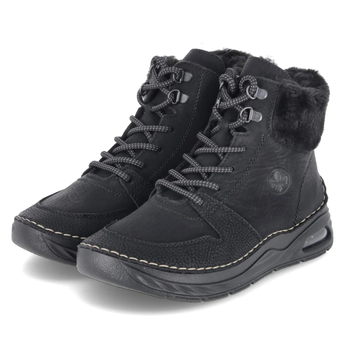 Rieker Winterstiefeletten - Gr. 41 - Schwarz - Synthetik