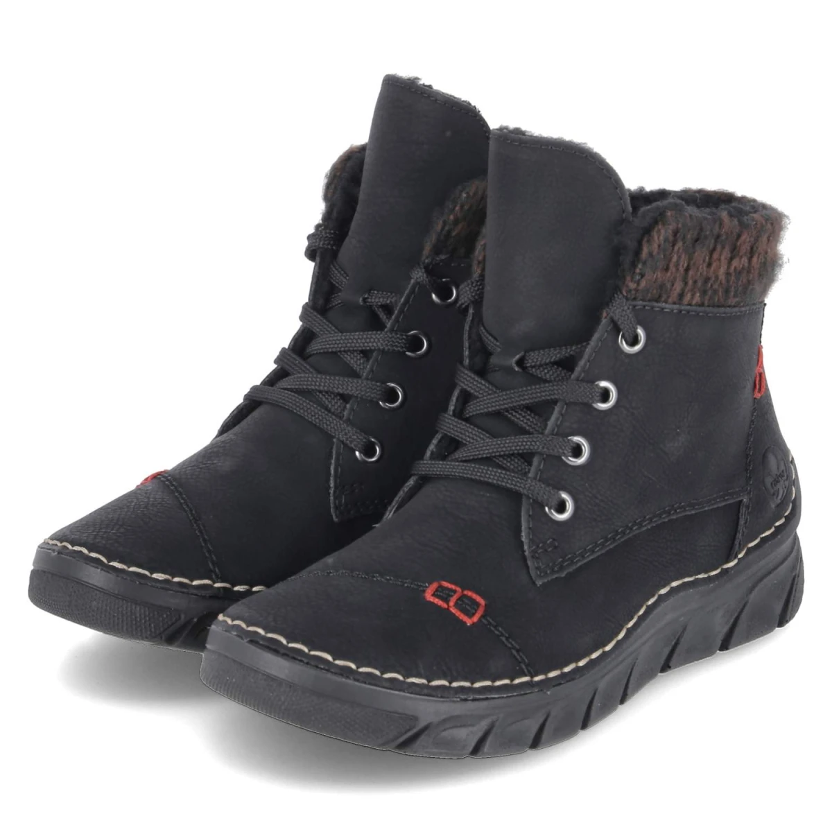 Rieker Winterstiefeletten - Gr. 38 - Schwarz - Synthetik
