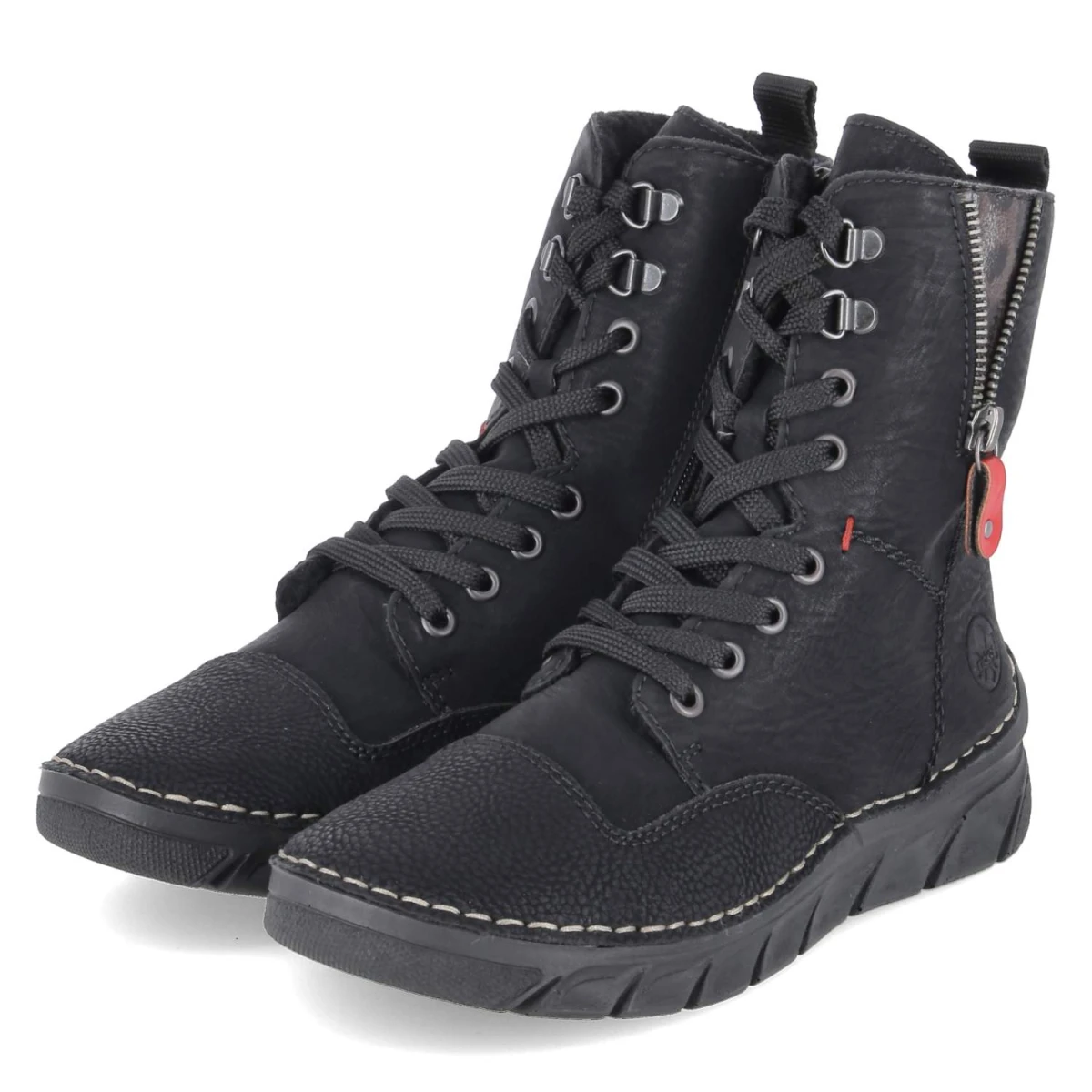 Rieker Boots - Gr. 39 - Schwarz - Synthetik
