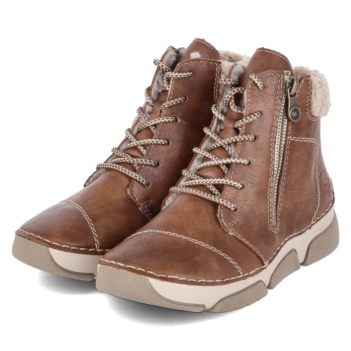 Rieker Winterboots - Gr. 36 - Braun - Kunstleder