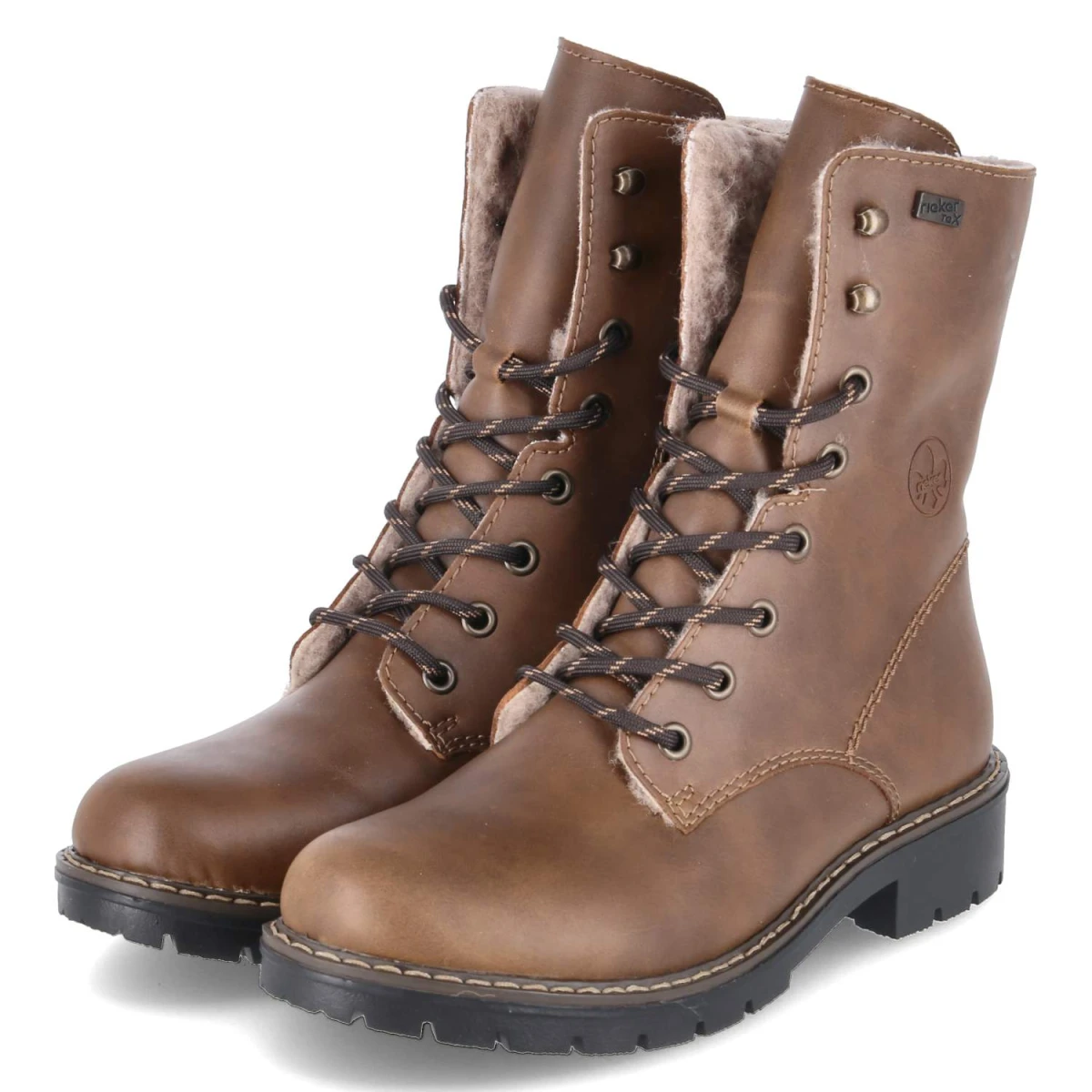 Rieker Winterboots - Gr. 37 - Braun - Kunstleder