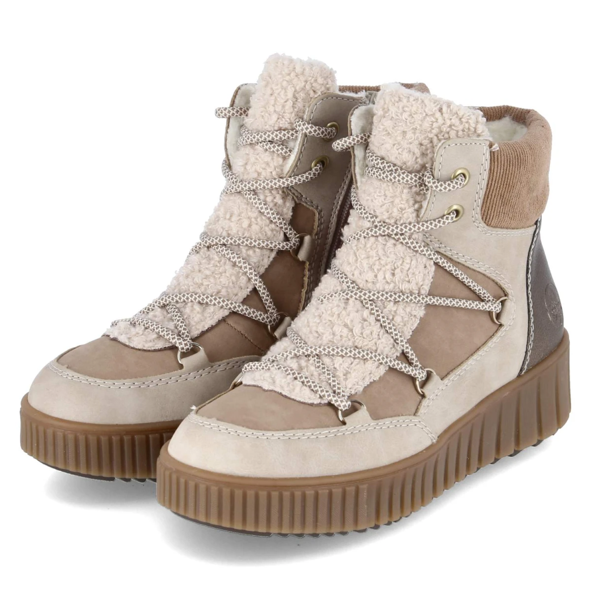 Rieker Winterboots - Gr. 41 - Beige - Textil & Synthetik