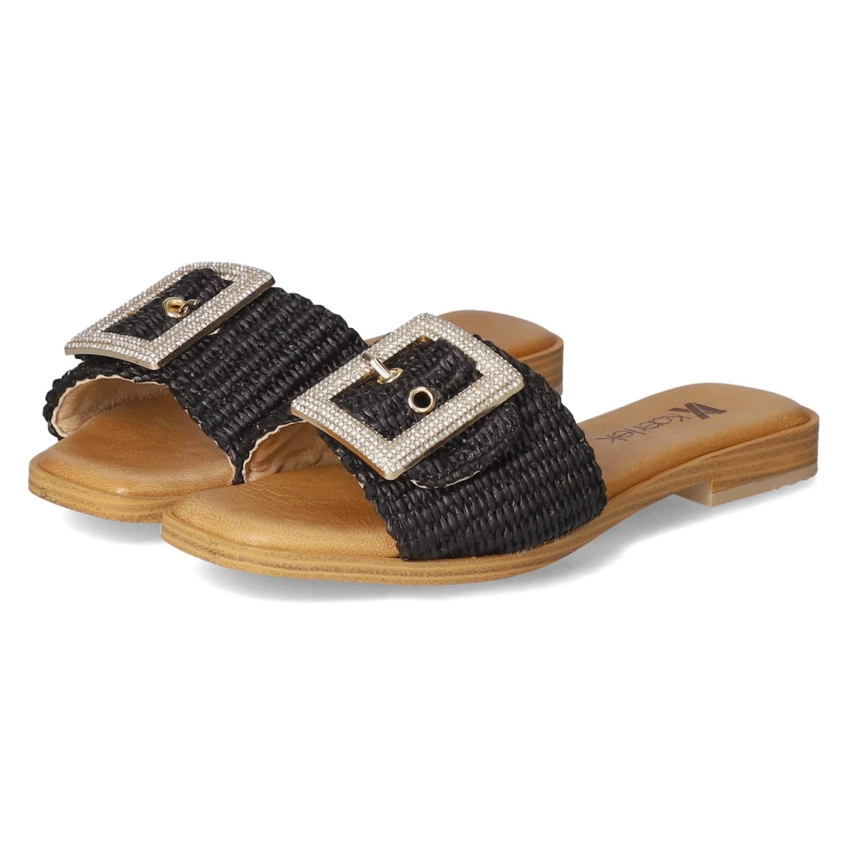 Kaerlek Pantoletten NERO - Gr. 37 - Schwarz - Synthetik