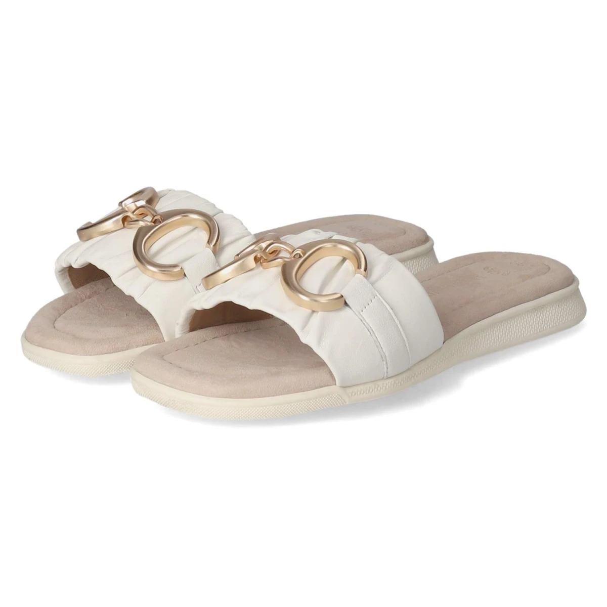 Salamander Pantoletten - Gr. 36 - Weiß - Glattleder