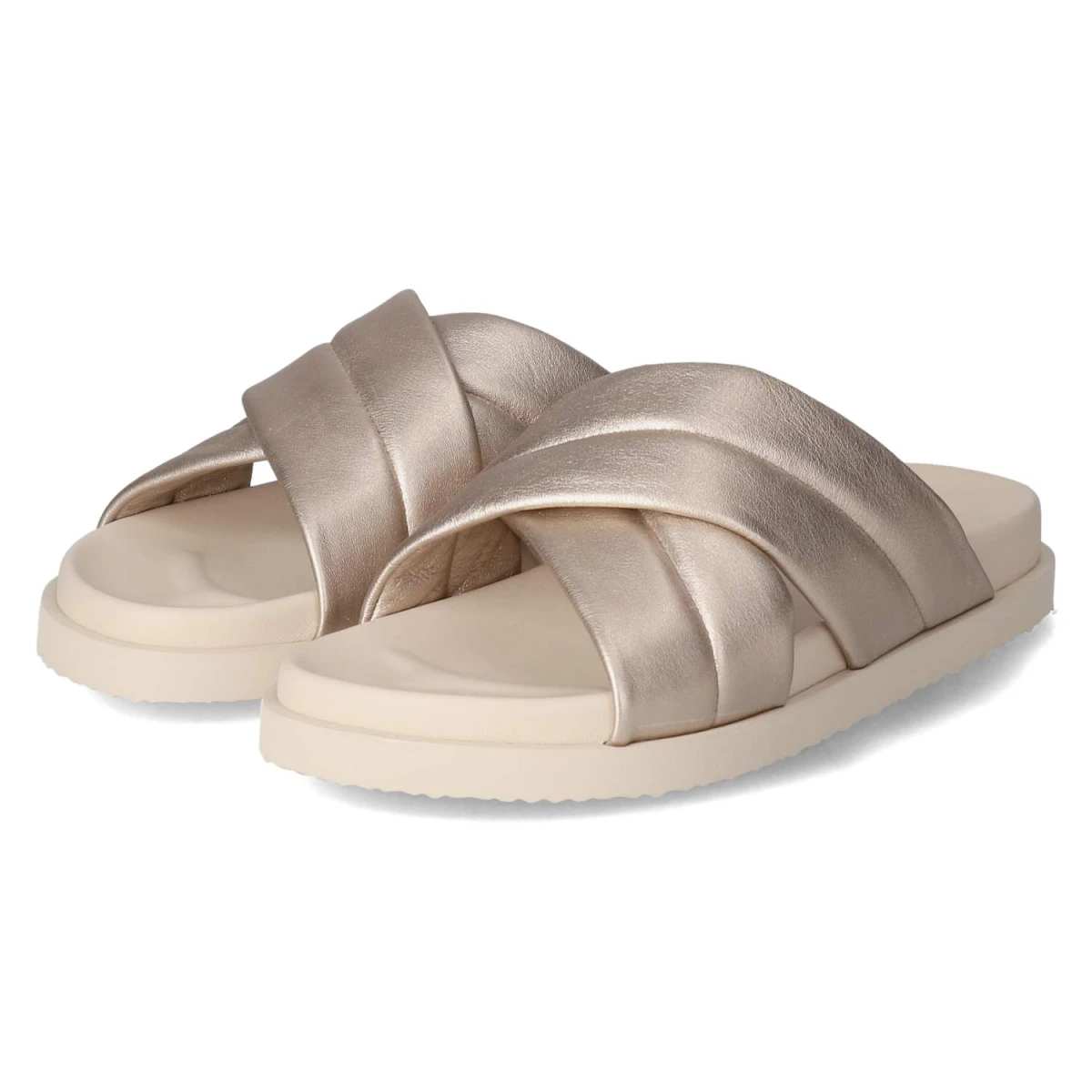 Högl Pantoletten - Gr. 39 - Gold - Glattleder