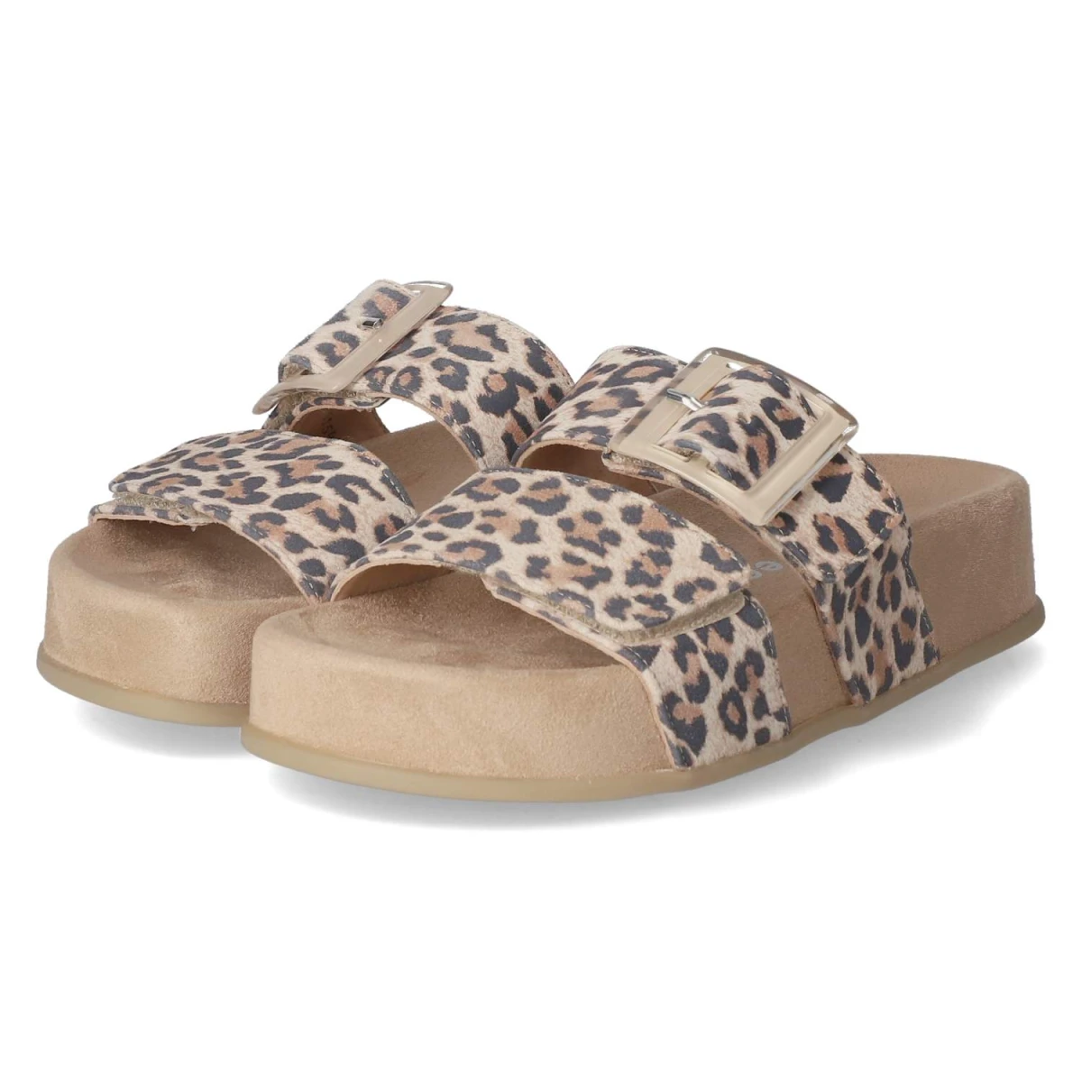 Paul Green Pantoletten - Gr. 40,5 - Beige - Rauleder