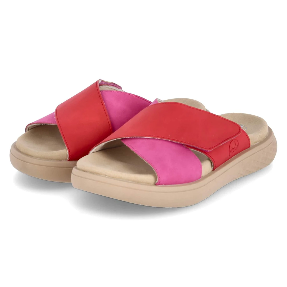 Rieker Pantoletten - Gr. 38 - Pink - Synthetik