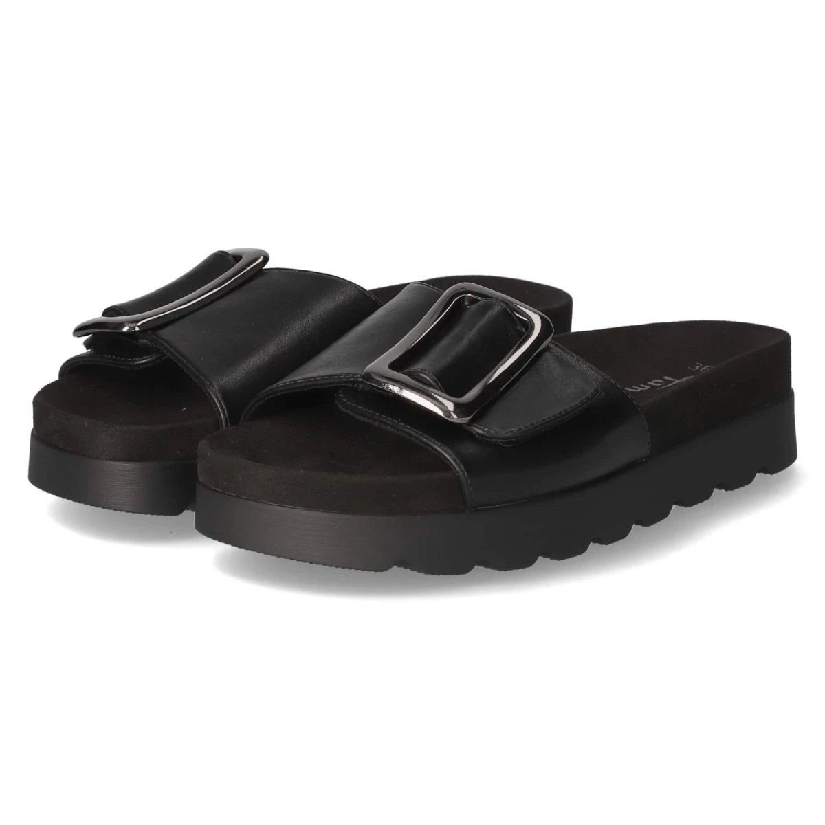 Tamaris Pantoletten - Gr. 40 - Schwarz - Synthetik