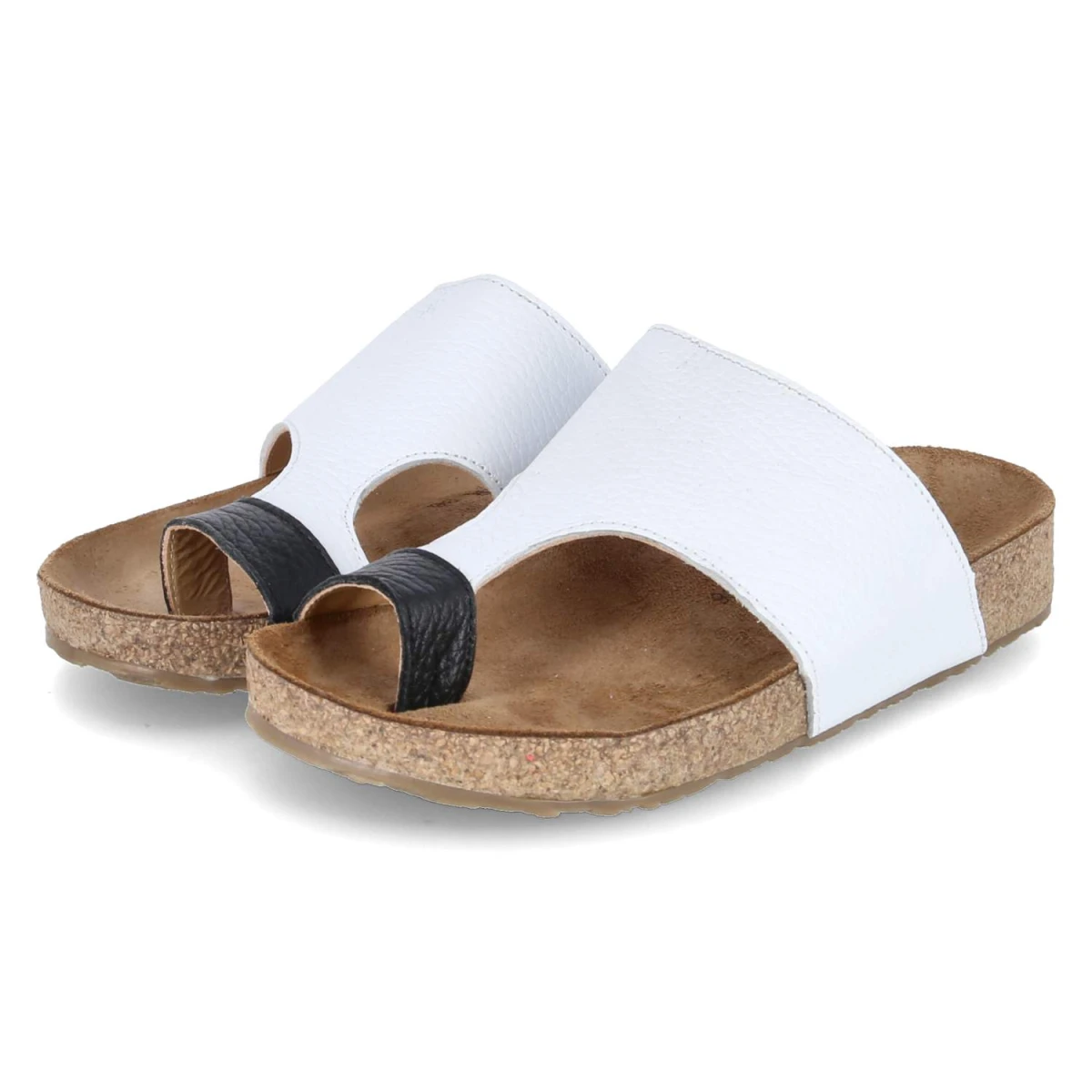 Haflinger Zehentrenner ANKA - Gr. 39 - Weiß - Glattleder