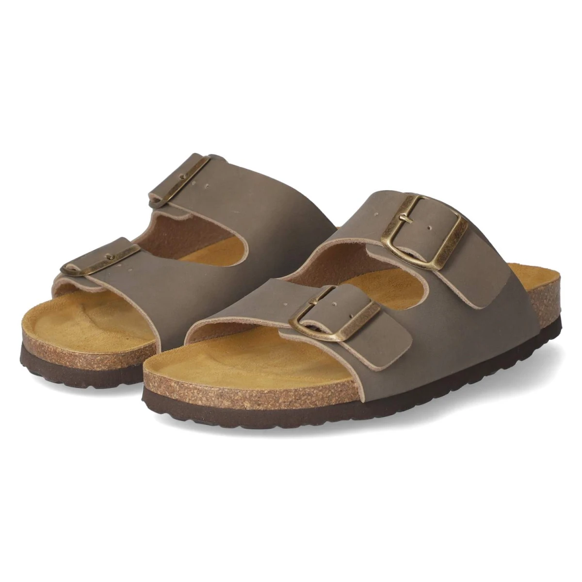 Beliana Pantoletten - Gr. 36 - Taupe - Kunstleder