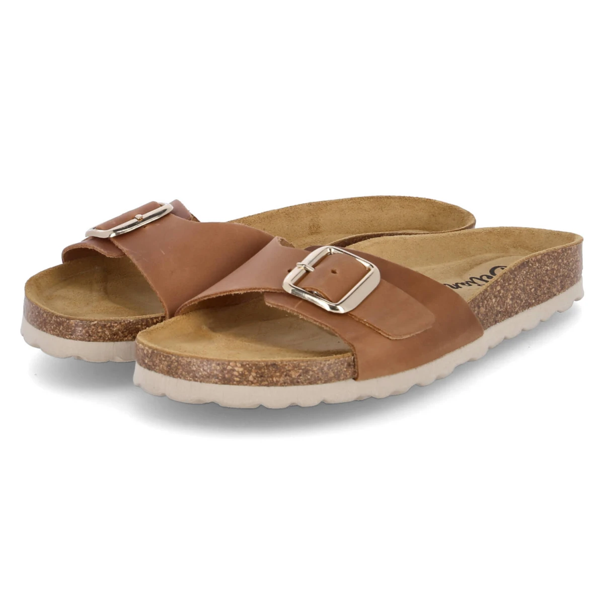 Beliana Pantoletten - Gr. 41 - Braun - Rauleder