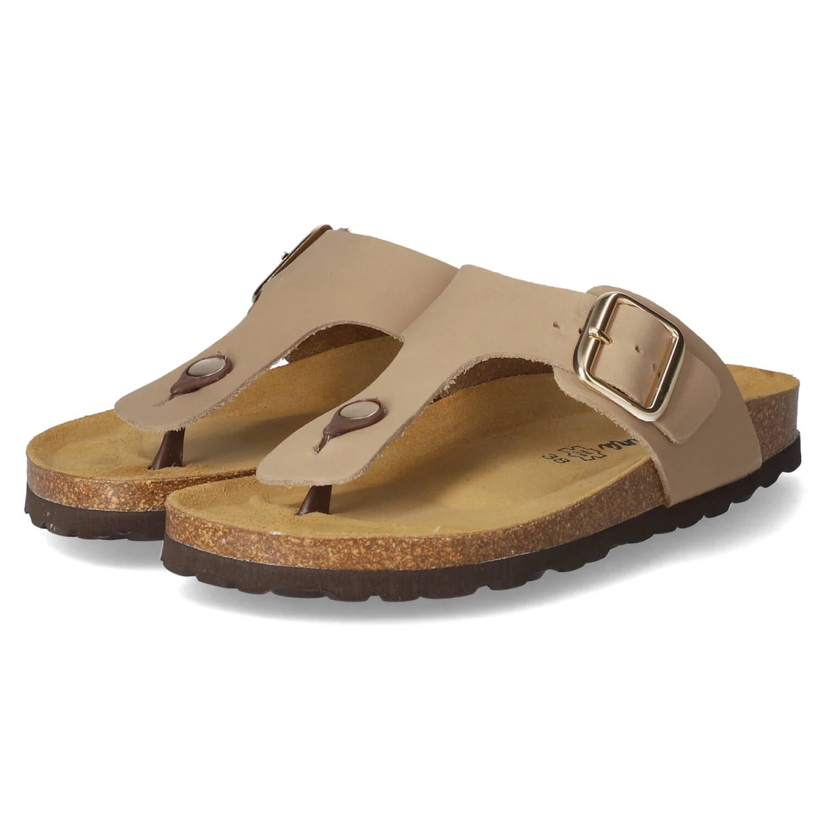 Beliana Zehentrenner - Gr. 40 - Taupe - Rauleder