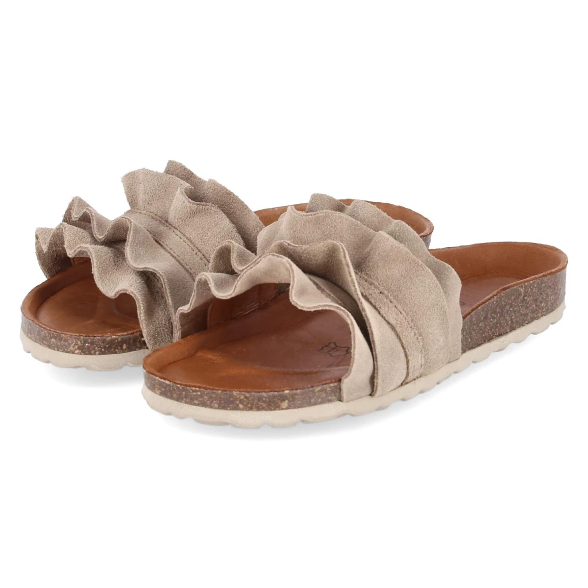 Palado Pantoletten VILNADO - Gr. 41 - Beige - Rauleder
