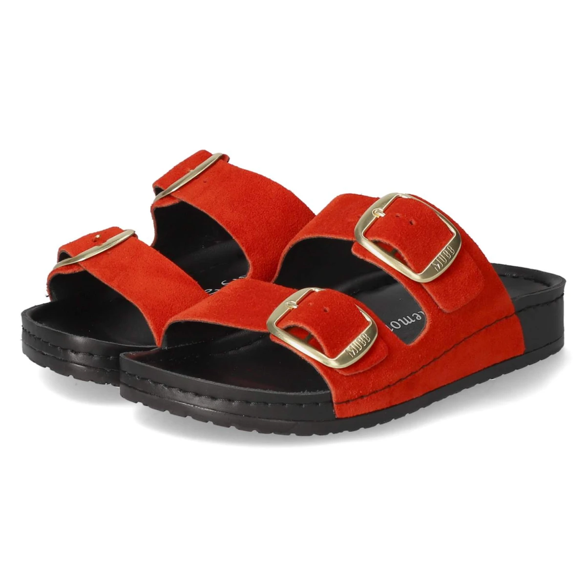 Mubb Pantoletten - Gr. 38 - Rot - Rauleder