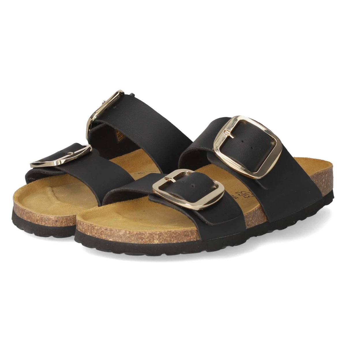 Beliana Pantoletten - Gr. 36 - Schwarz - Kunstleder