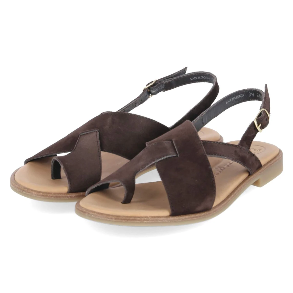 Paul Green Sandalen - Gr. 41 - Braun - Rauleder