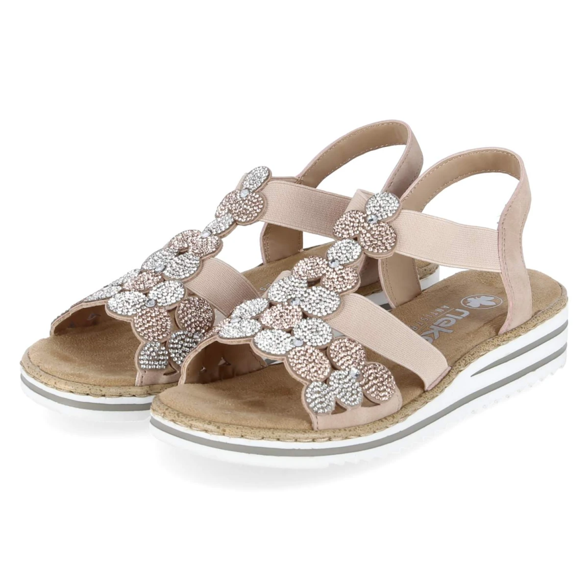 Rieker Sandalen - Gr. 38 - Rosa - Synthetik