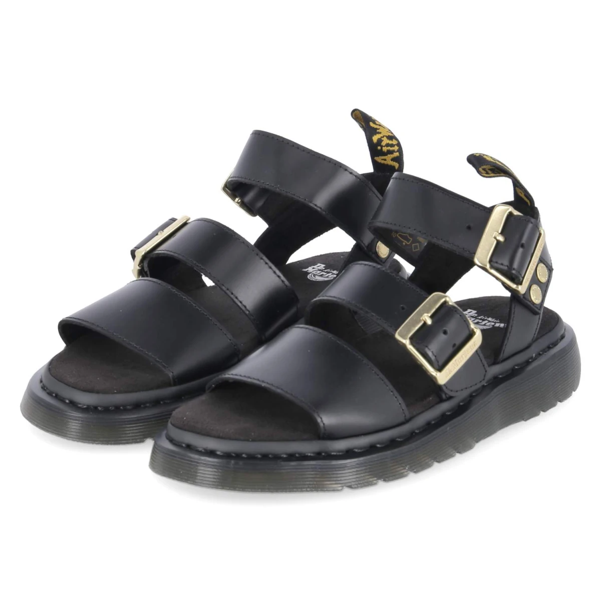 Dr. Martens Sandalen GRYPHON - Gr. 39 - Schwarz - Glattleder