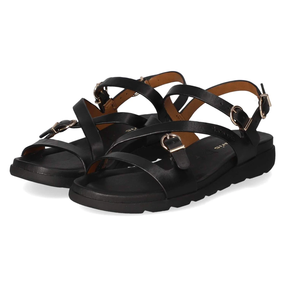 Tamaris Sandalen - Gr. 41 - Schwarz - Glattleder