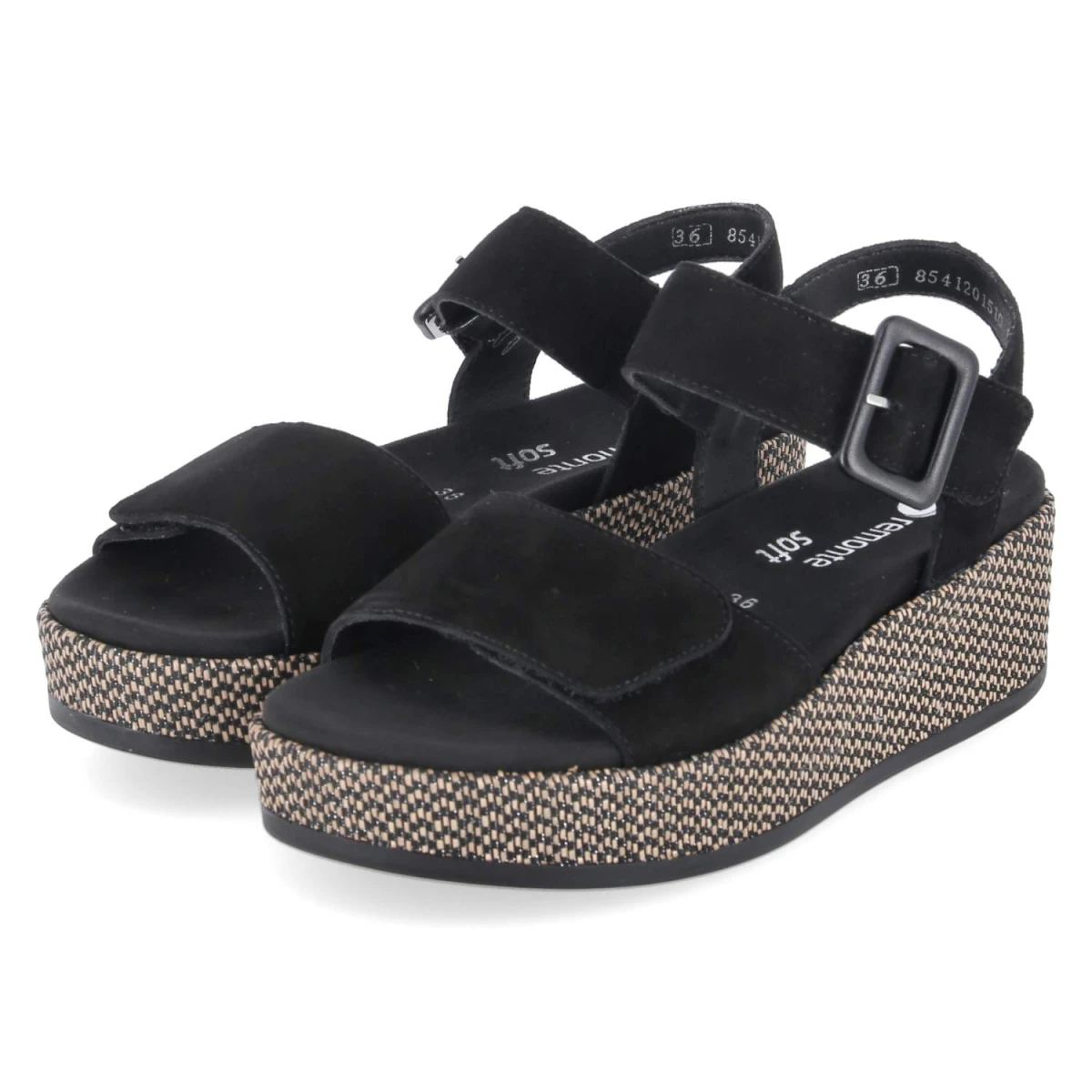 Remonte Sandalen - Gr. 39 - Schwarz - Rauleder