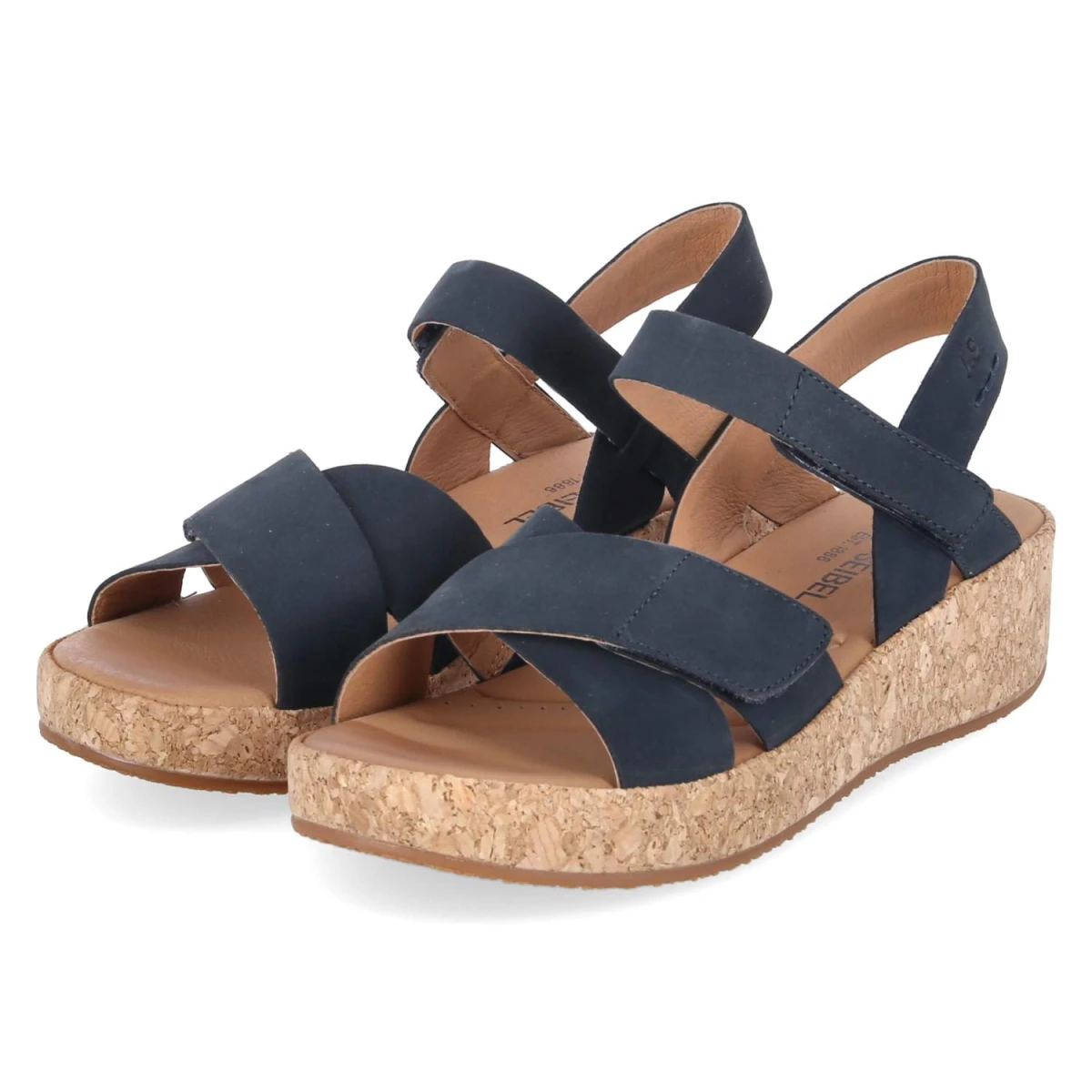 Josef Seibel Sandalen - Gr. 41 - Blau - Rauleder