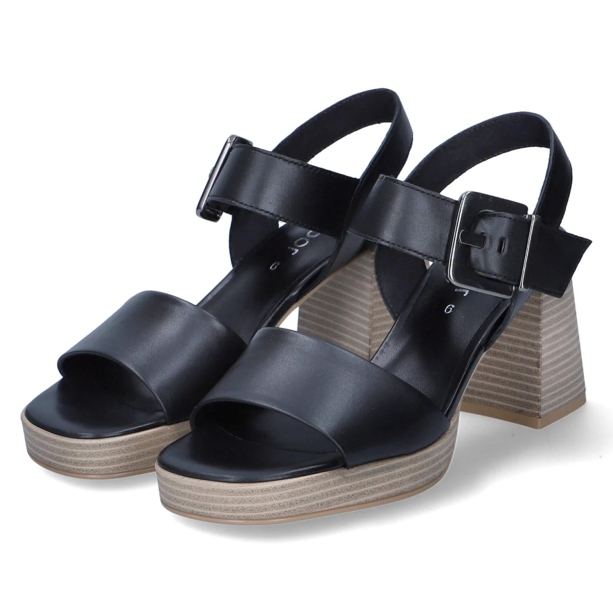 Gabor Sandaletten - Gr. 38 - Schwarz - Glattleder