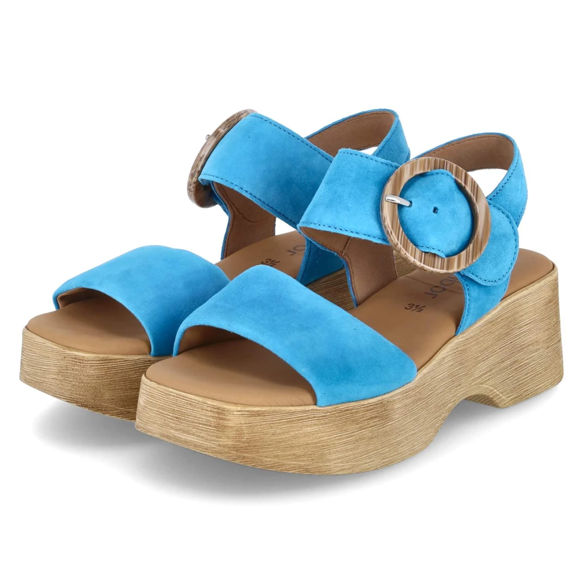 Gabor Sandalen - Gr. 40,5 - Blau - Rauleder