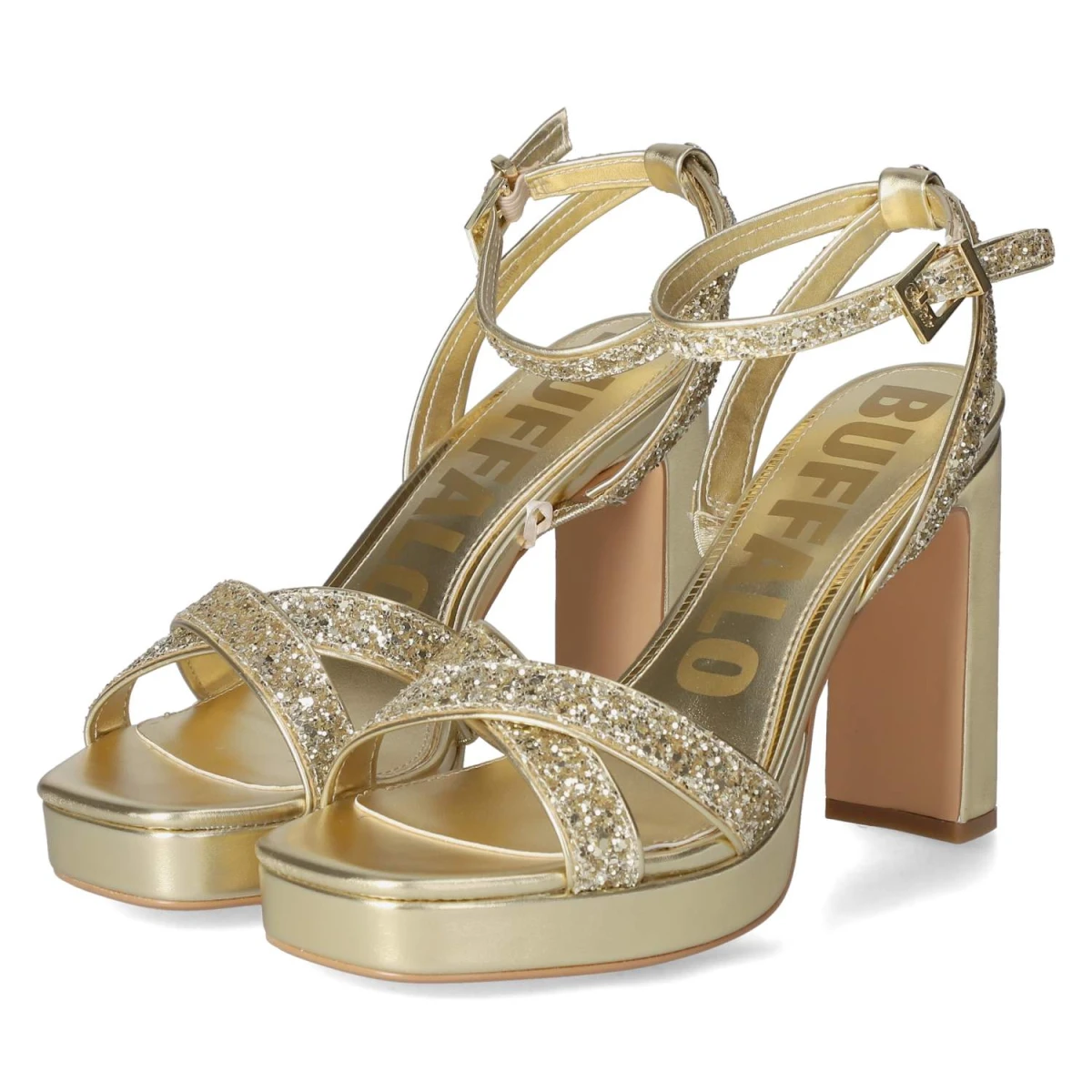 Buffalo Sandaletten JUNE GLAM - Gr. 40 - Gold - Textil & Synthetik