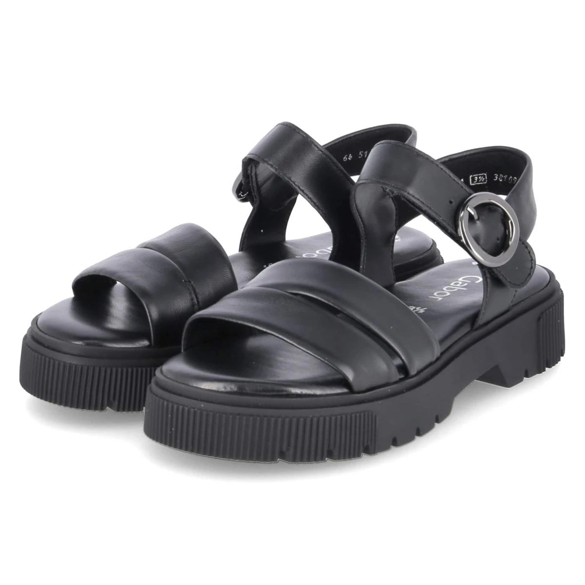 Gabor Sandalen - Gr. 39 - Schwarz - Glattleder
