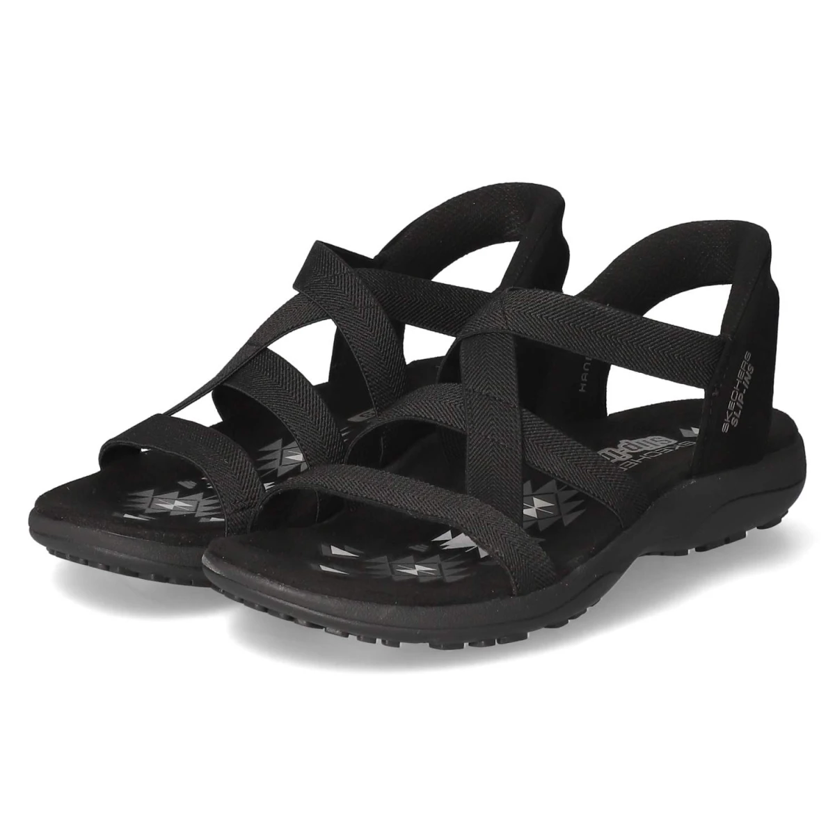 Skechers Sandalen STRETCH FLEX - Gr. 42 - Schwarz - Textil & Synthetik