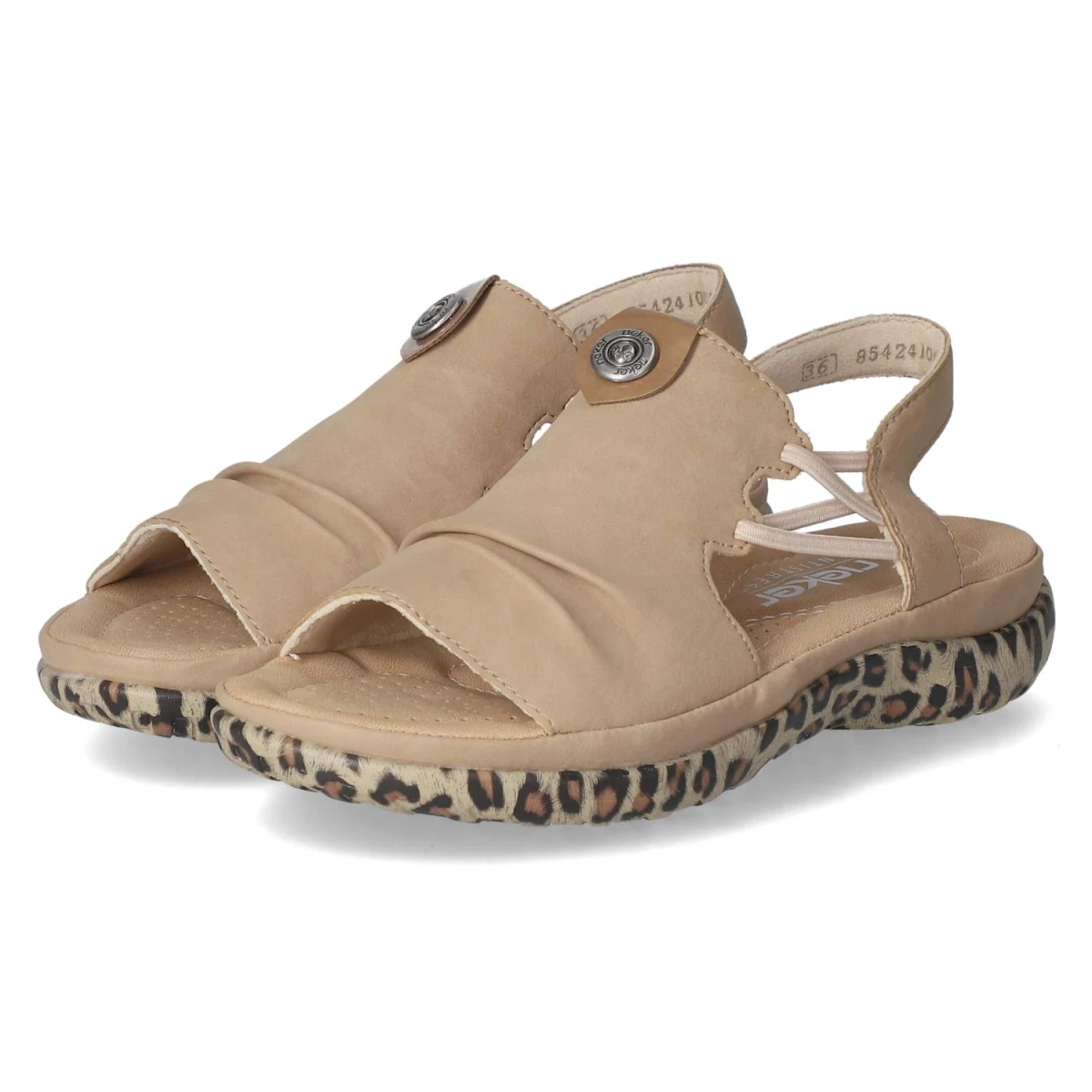 Rieker Sandaletten - Gr. 40 - Beige - Synthetik