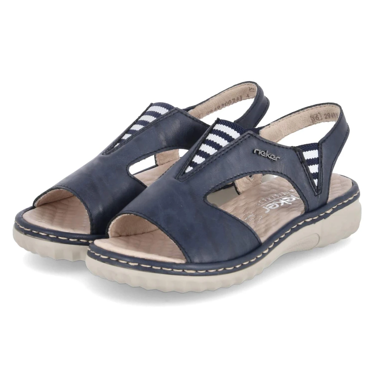 Rieker Sandalen - Gr. 40 - Blau - Synthetik