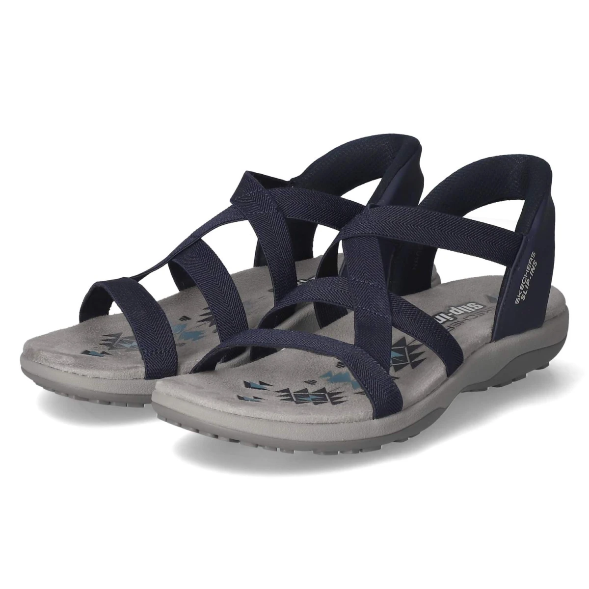 Skechers Sandalen REGGAE SLIM - Gr. 41 - Blau - Textil & Synthetik